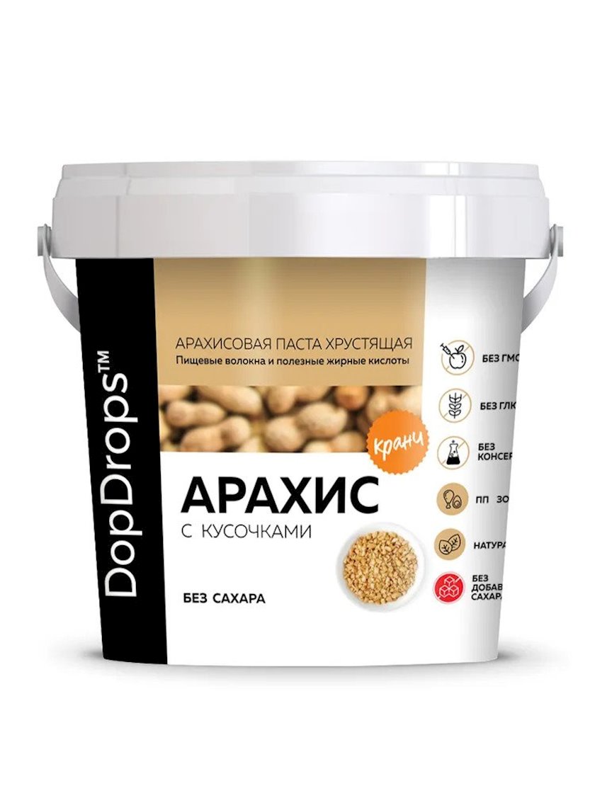 Fıstıq pastası Dopdrops Peanut Butter Crunchy, 1 kq