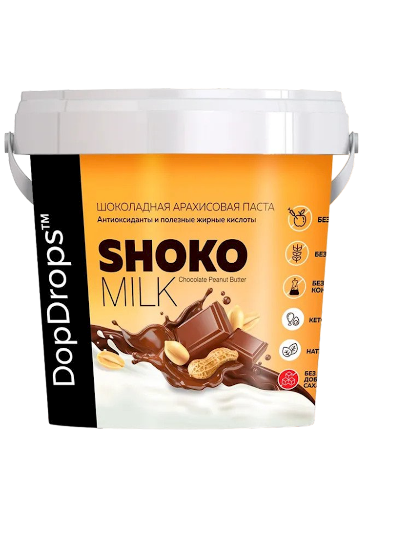 Fıstıq pastası Dopdrops Peanut Butter Shoko Milk, 1 kq