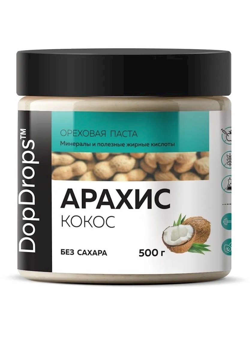 Fıstıq pastası Dopdrops Peanut Butter Coconut, 500 q