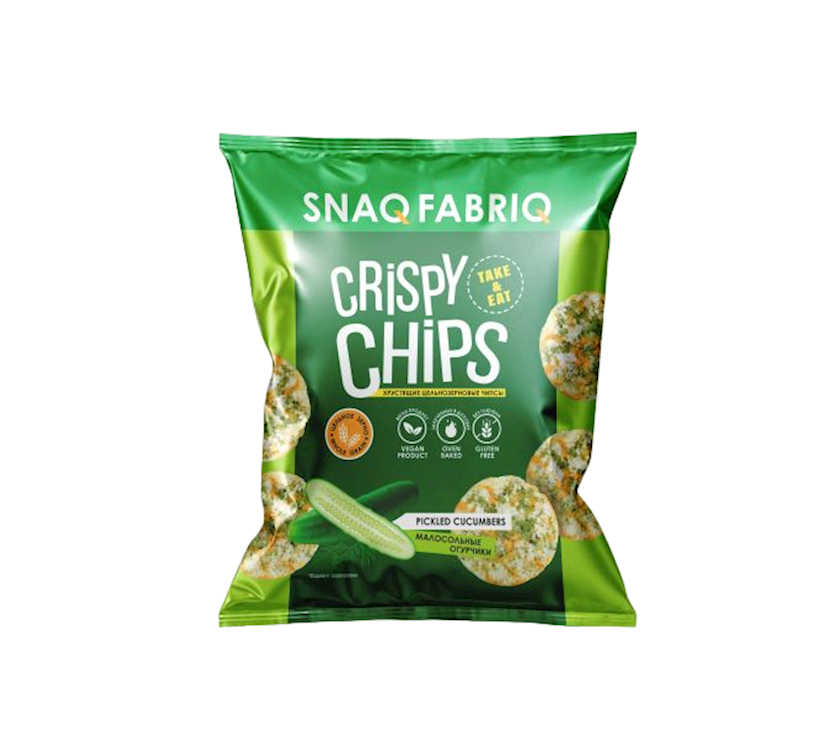 Çips Snaq Fabriq Pickled Cucumbers, tam taxıllı, 50 q, 6 əd