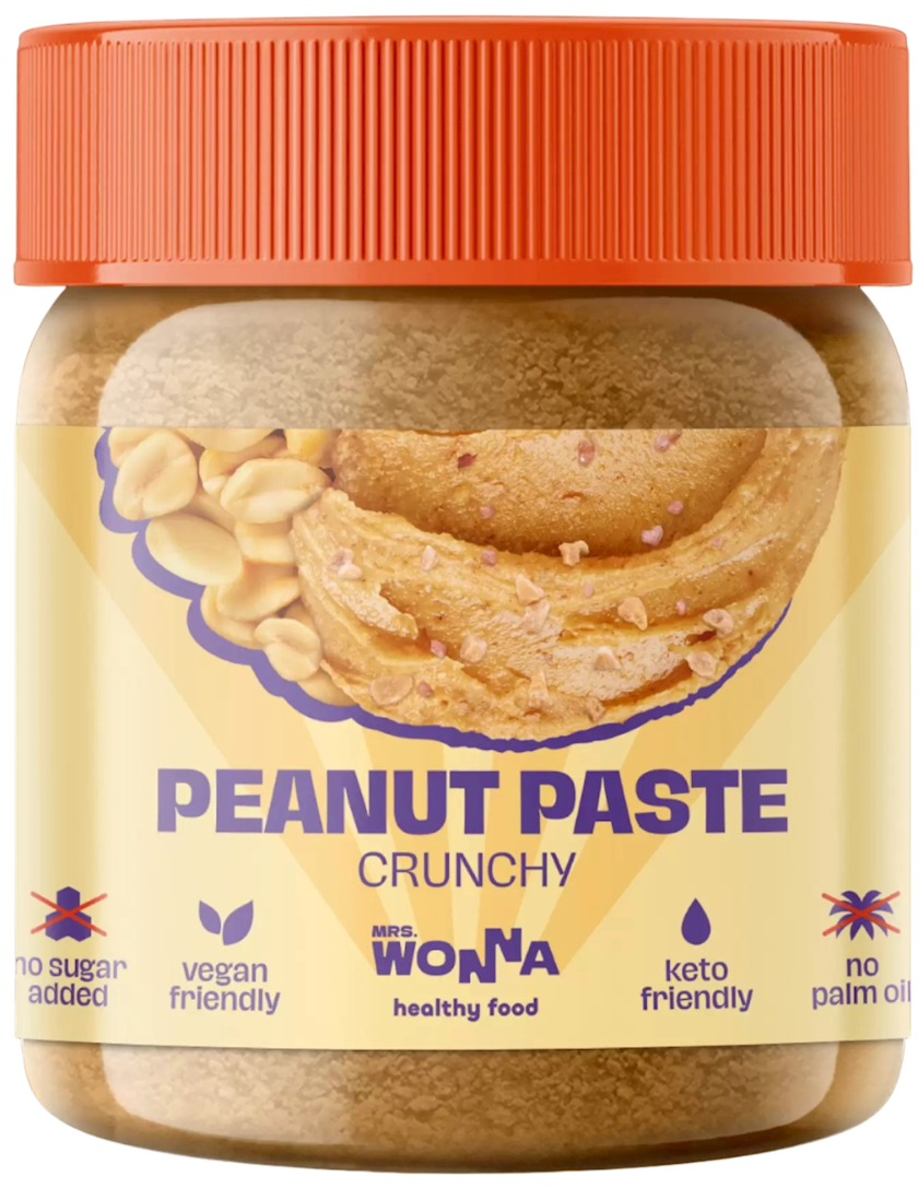 Pasta Mrs.Wonna Peanut Paste Crunchy yer fındıqlı, 250 q