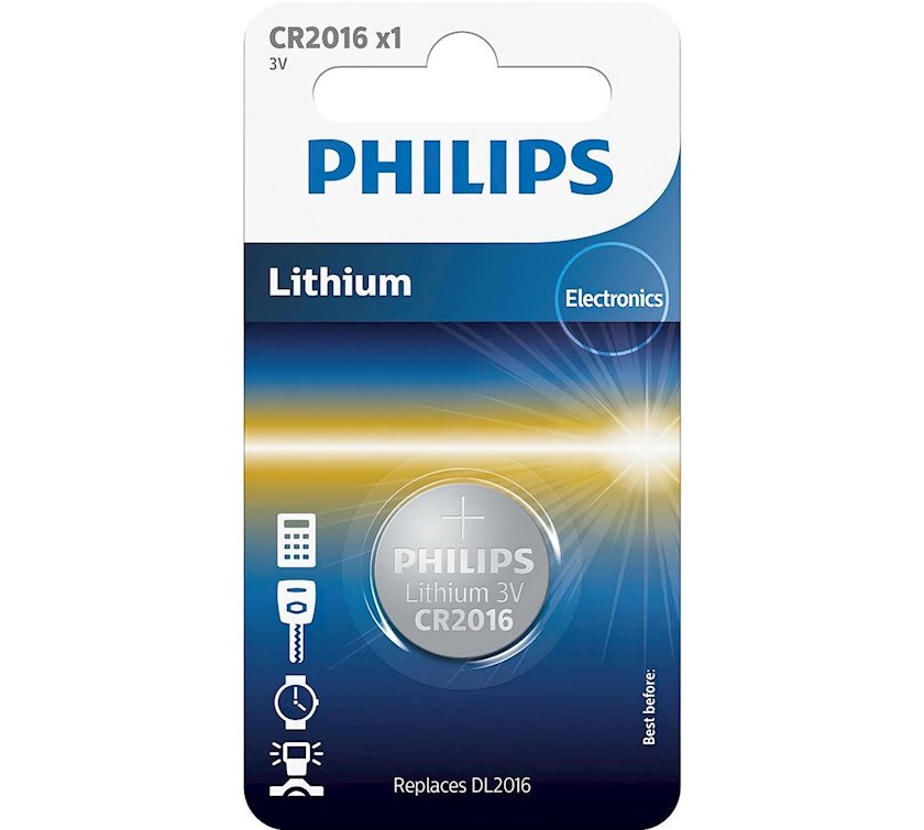 Батарейка Philips CR 2016 BLI 1 Lithium 1 шт. (CR2016/01B) – фото