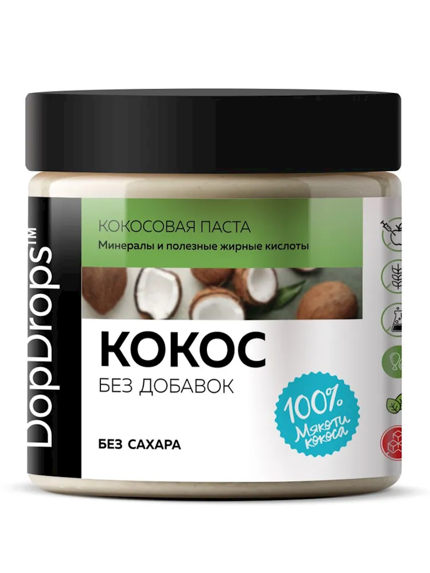 Kokos pastası DopDrops Coconut əlavəsiz, 1 əd, 500 q