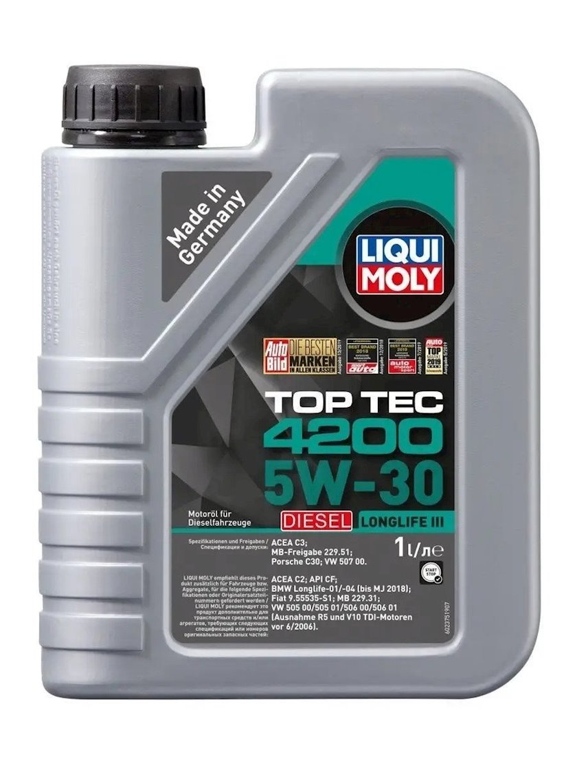 Motor yağı Liqui Moly Top Tec 4200 5W-30 Diesel New Generation, 1 l ...