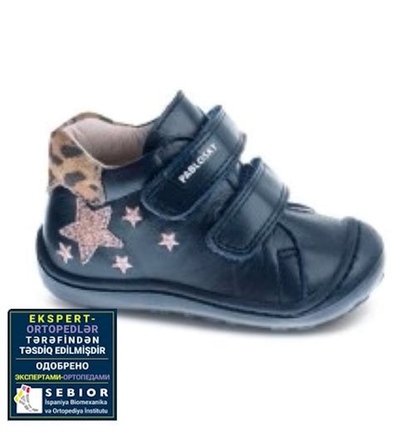 Низкие ботинки для девочек Pablosky pb_32425, синий, натуральная кожа ...