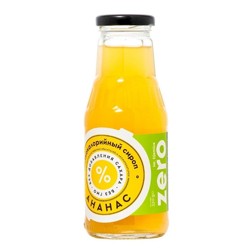 Sirop Mr. Djemius ZERO Ananas, aşağı kaloriyalı, şəkərsiz, 330 q