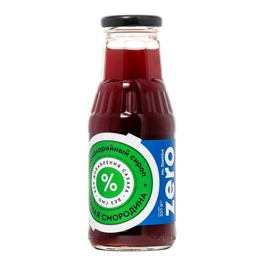 Sirop Mr. Djemius ZERO Qara qarağat, aşağı kaloriyalı, şəkərsiz, 330 q