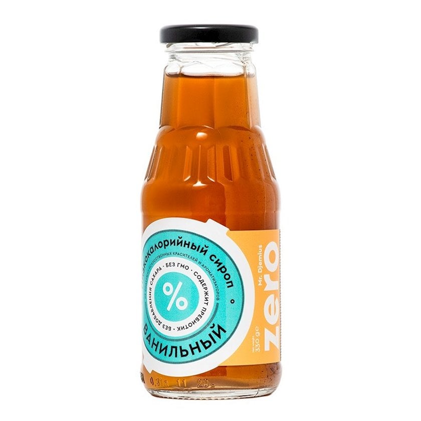 Sirop Mr. Djemius ZERO Vanil, aşağı kaloriyalı, şəkərsiz, 330 q