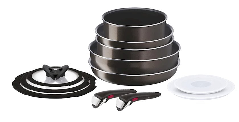 Набор посуды Tefal Ingenio Titanyum 2X XL Intense, титан, коричневый ...