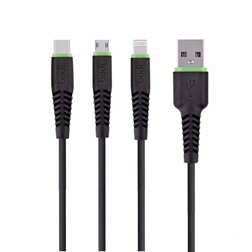 Кабель USB Budi 3in1 USB A + Lightning, Type C, microUSB - купить в ...