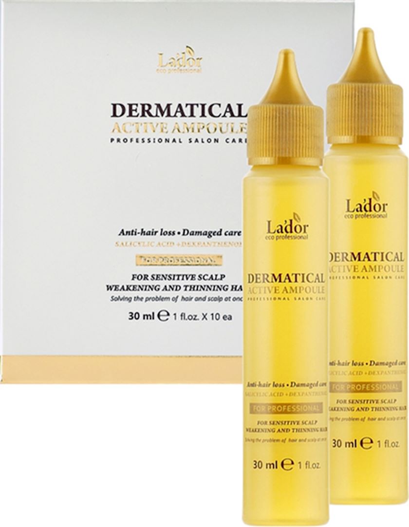 Saç tökülməsinə qarşı ampula dəsti La'dor Dermatical Active Ampoule ...