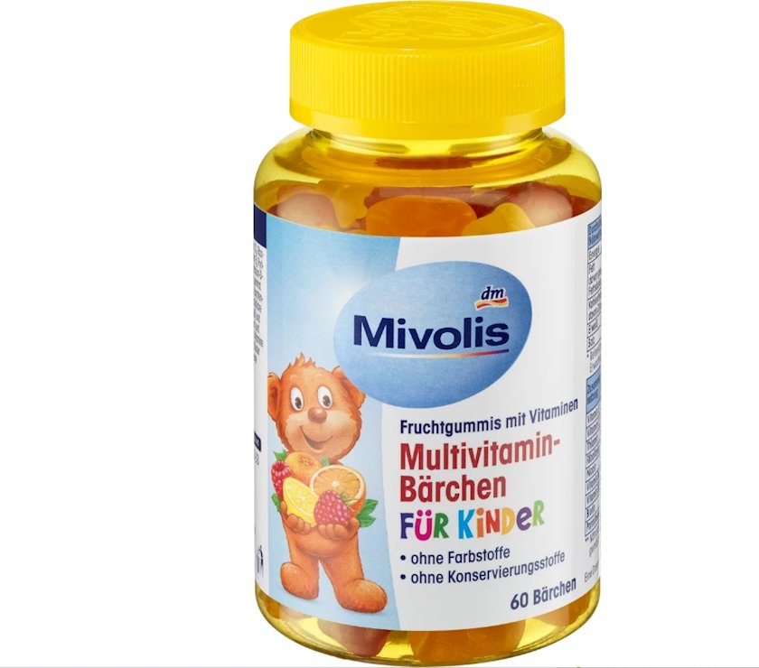 Мультивитамин Mivolis фруктовые мармеладные мишки для детей, 60 шт, 120 ...