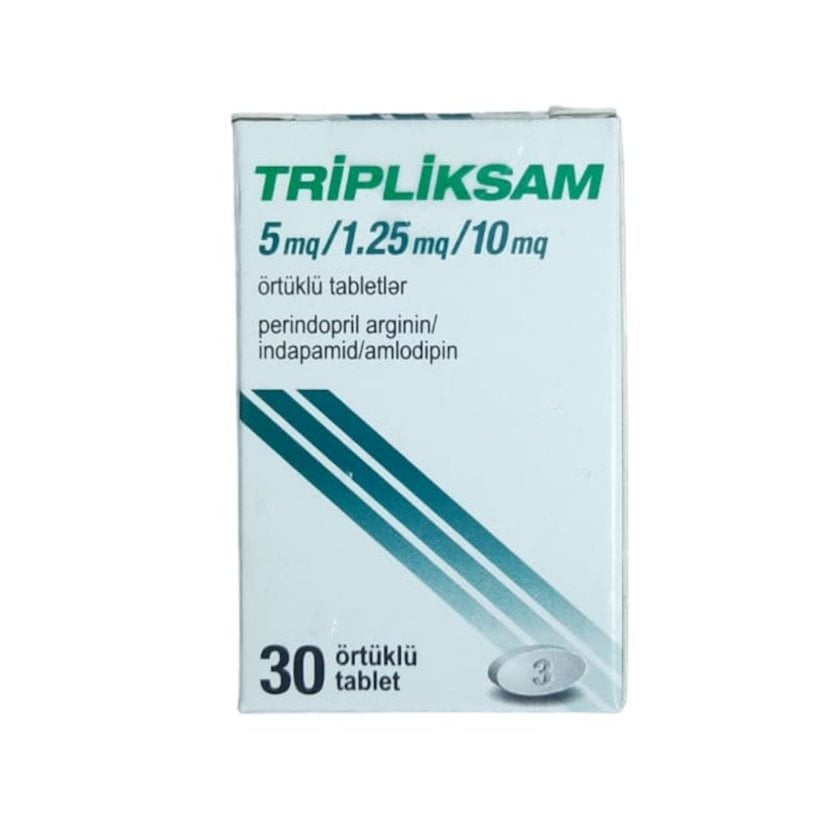 Tripliksam таблетки 5 мг/1.25 мг/10 мг, 30 шт - купить в Баку. Цена ...