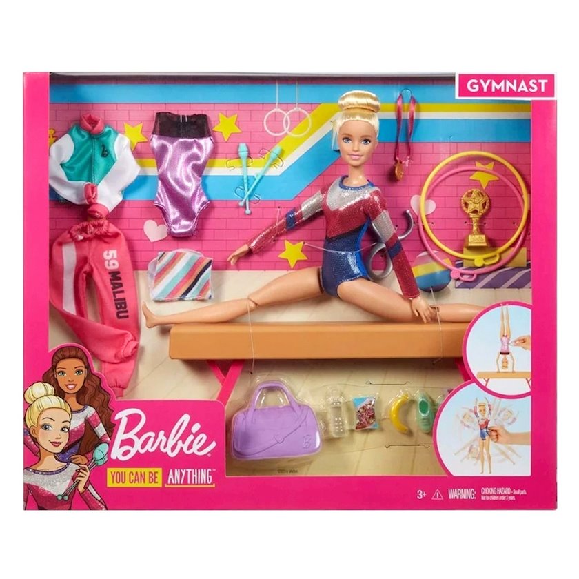 Игровой набор Barbie GJM72 Gymnastics Playset With Doll, Balance Beam ...