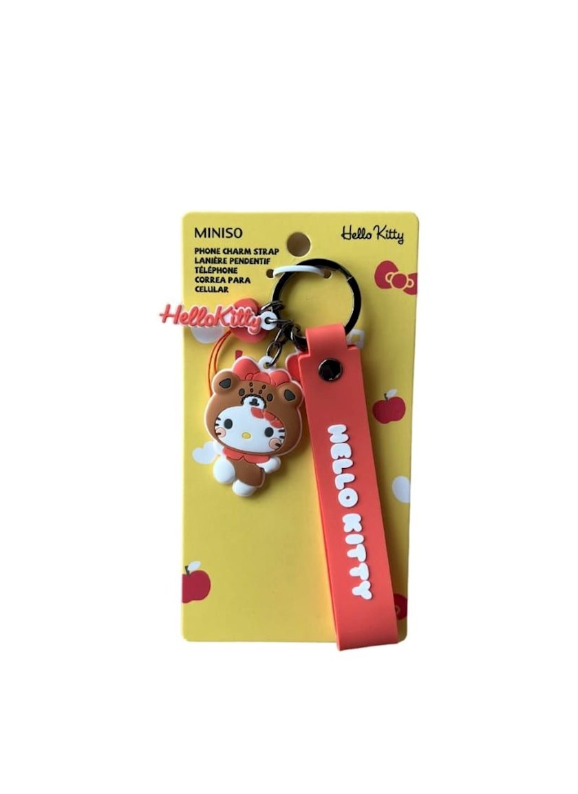 Brelok Miniso Hello Kitty Cute Phone Charm Strap, qırmızı Qiymeti