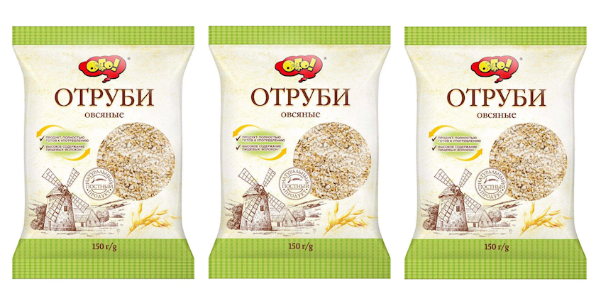 Yulaf kəpəyi ОГО! 150 q x 3 əd