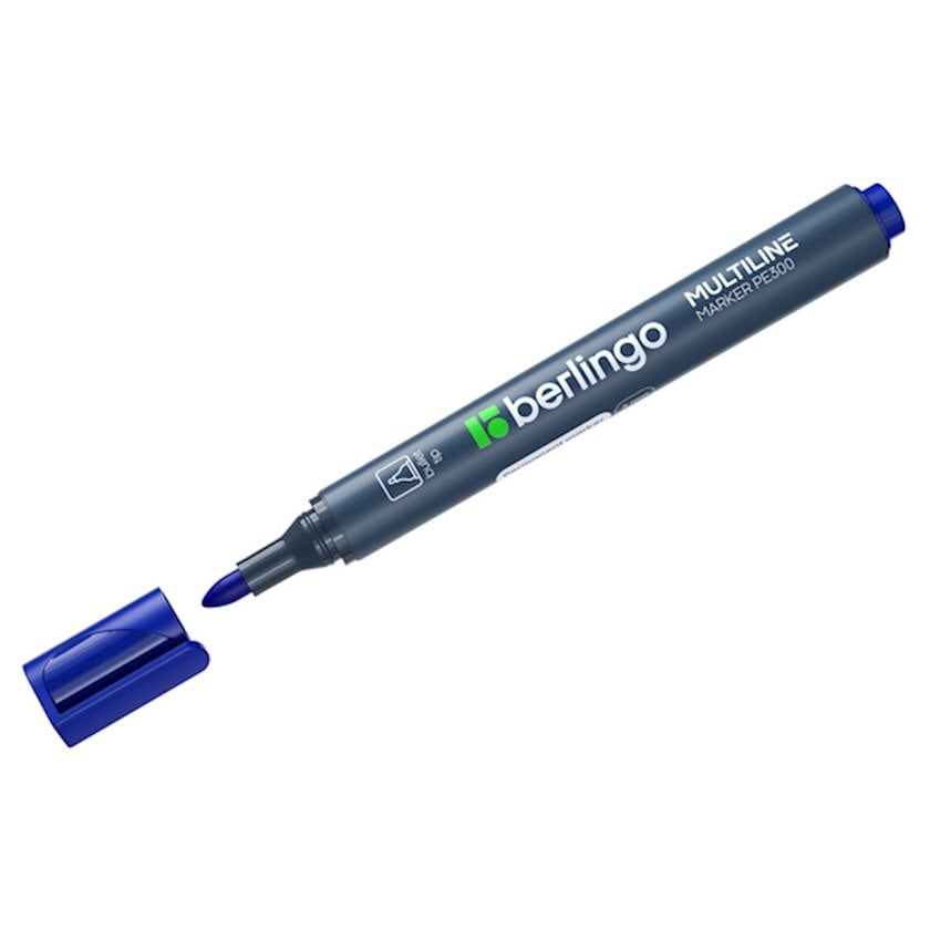 Permanent marker Berlingo Multiline PE300 gülləşəkilli, 3 mm, göy ...