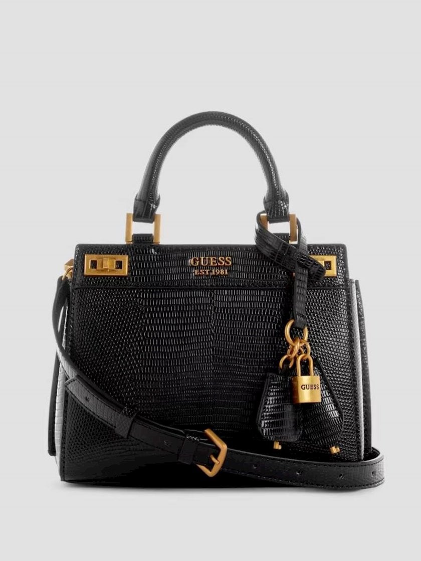 Женская сумка Guess Katey Lizard искусственная кожа, черная - купить в ...