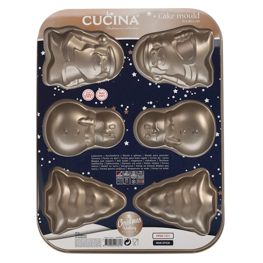 Набор форм для выпечки La cucina 170113110, алюминий, золотистый ...