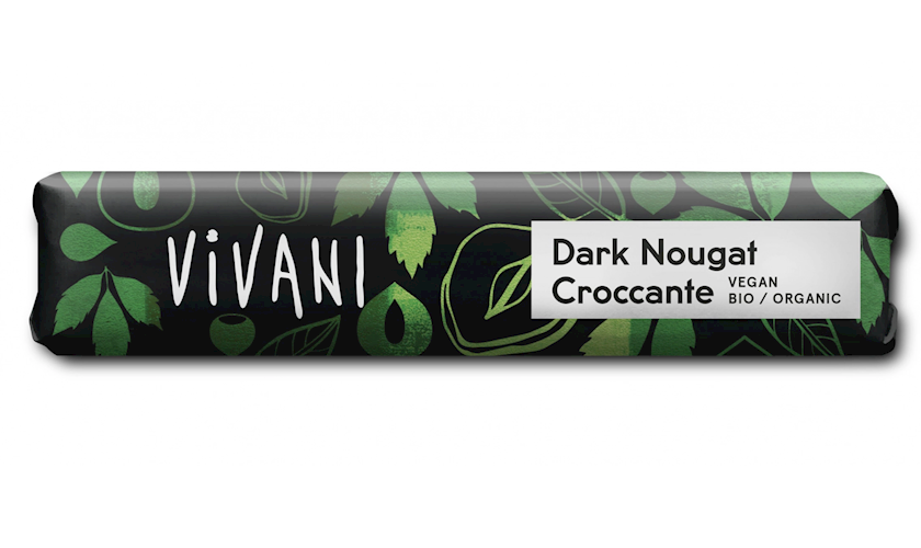 Şokolad batonları Vivani Dark Nougat Croccante 36%, 35 q