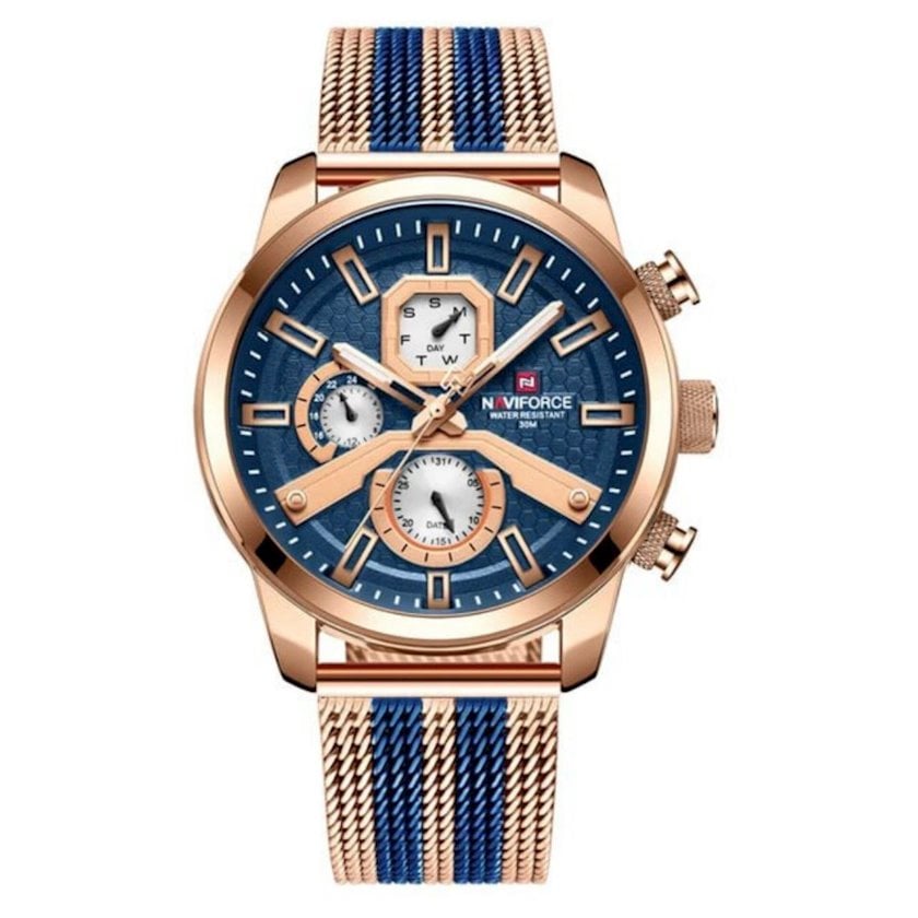 Мужские наручные часы Naviforce NF9211S Blue/Rose Gold - купить в Баку ...