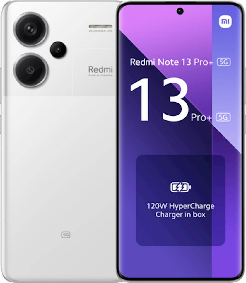 Смартфон Xiaomi Redmi Note 13 Pro Plus 12GB/512GB NFC Moonlight White -  купить в Баку. Цена, обзор, отзывы, продажа