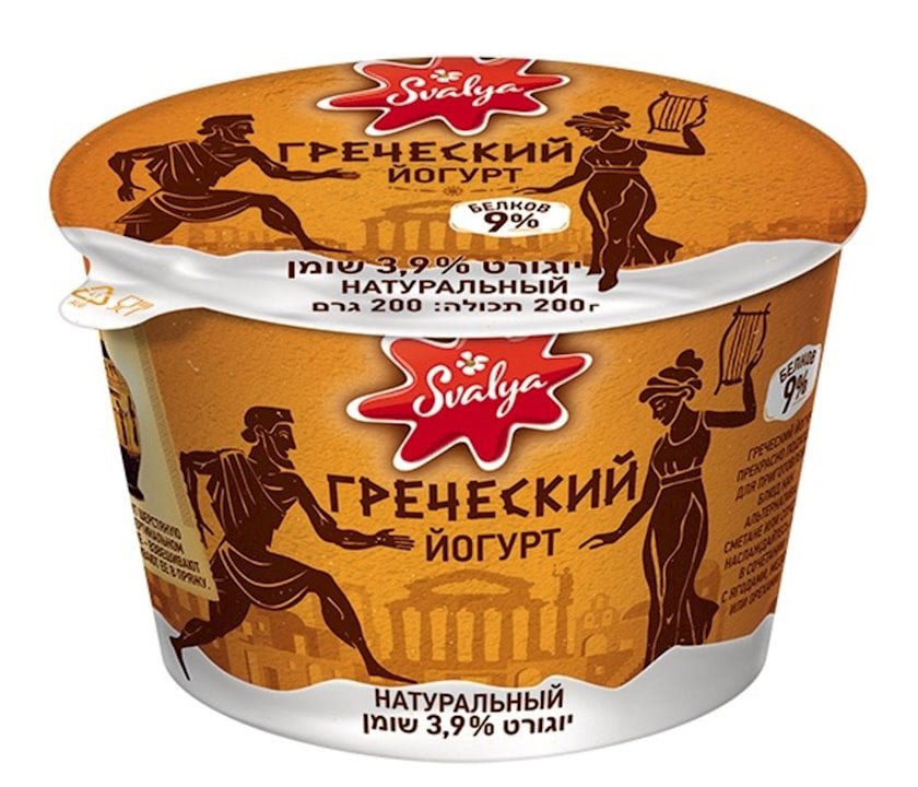 Греческий йогурт натуральный Сваля 200 г - купить в Баку. Цена, обзор ...