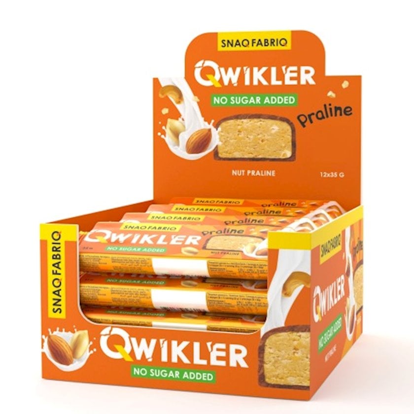 Şokoladlı barlar qutusu Snaq Fabriq Qwikler Praline, 40 q, 30 əd