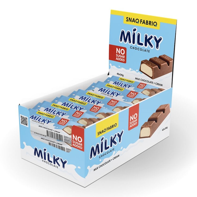 Şokoladlı barlar qutusu Snaq Fabriq Milky, 34 q, 40 əd