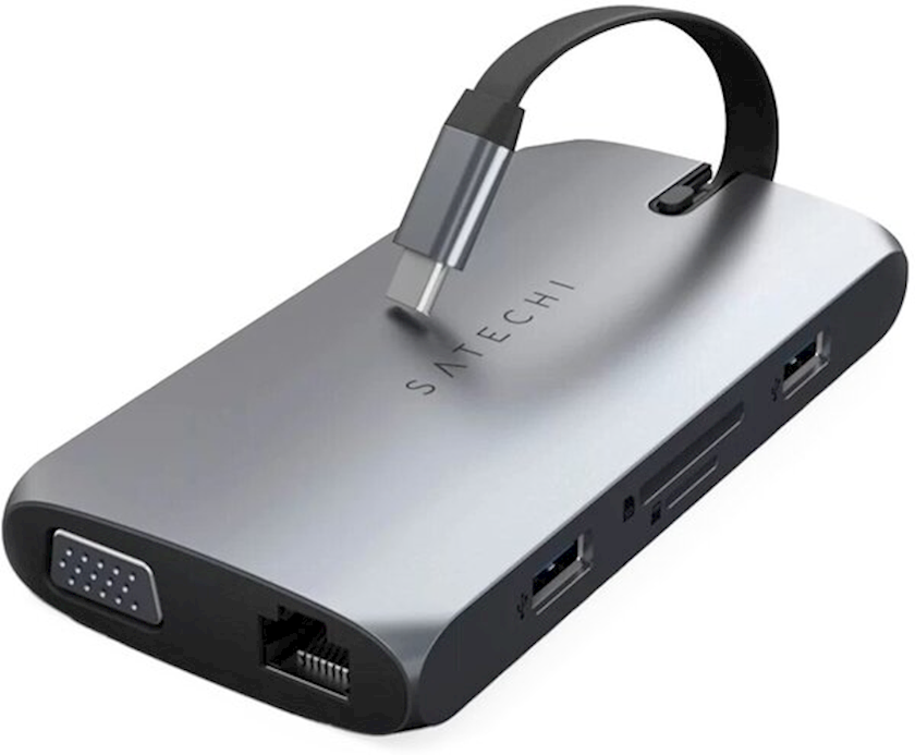USB hub Satechi TypeC OntheGo Multiport Adapter Space Gray Qiymeti