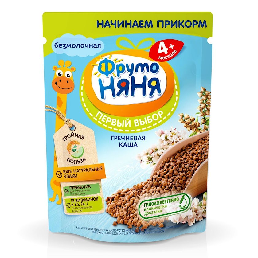 Südsüz qarabaşaq sıyıq ФрутоНяня, 4+ ay, 200 q