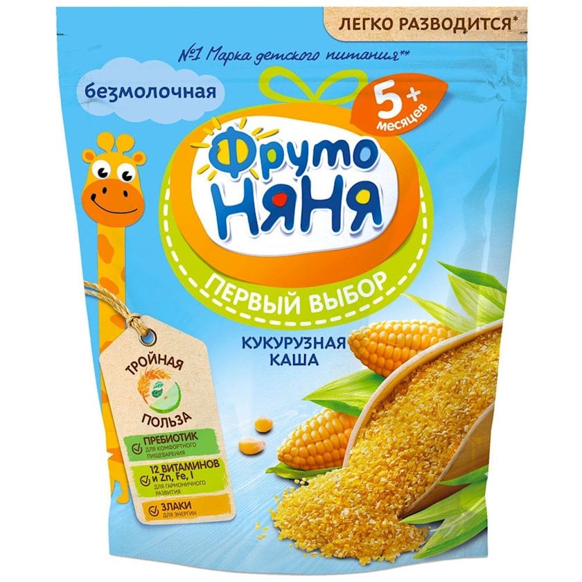 Südsüz qarğıdalı sıyıq ФрутоНяня, 5+ ay, 200 q