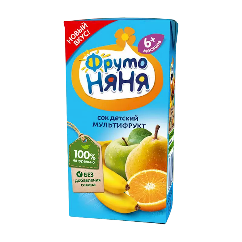 Uşaq şirəsi ФрутоНяня multimeyvə, 6+ ay, 0.2 l