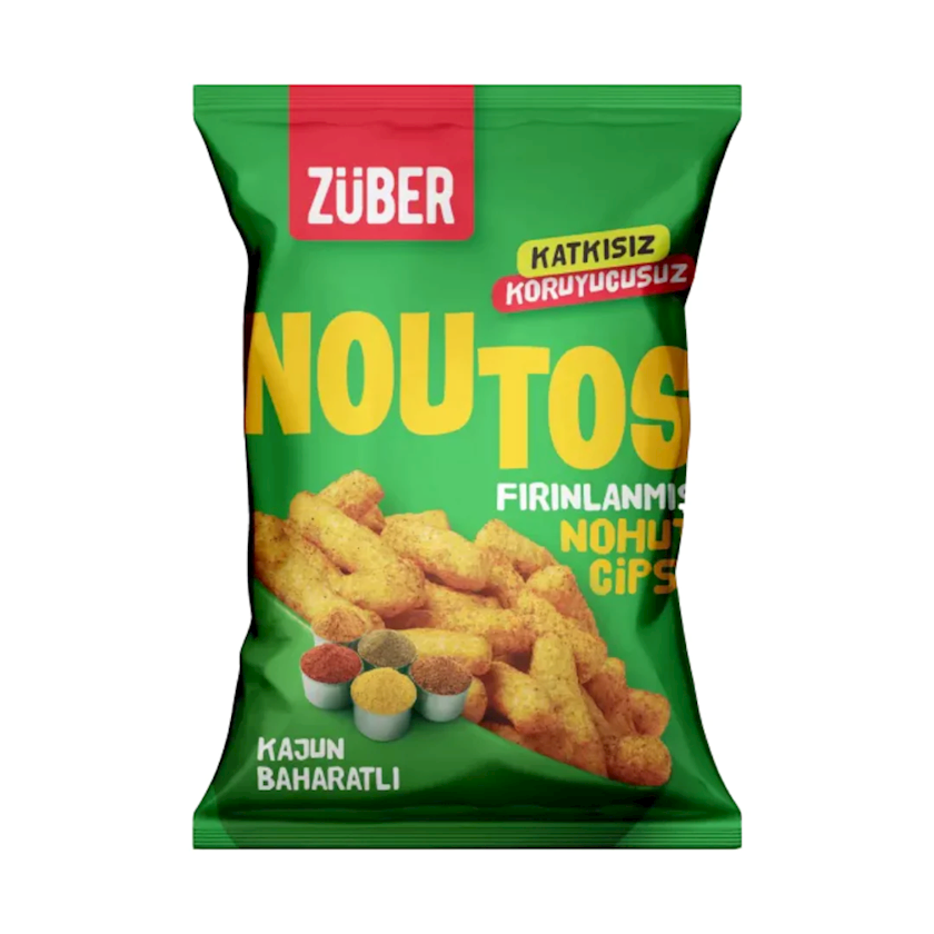 Çips Zuber Noutos Kajun ədviyyatlı, Noxud, 55 q