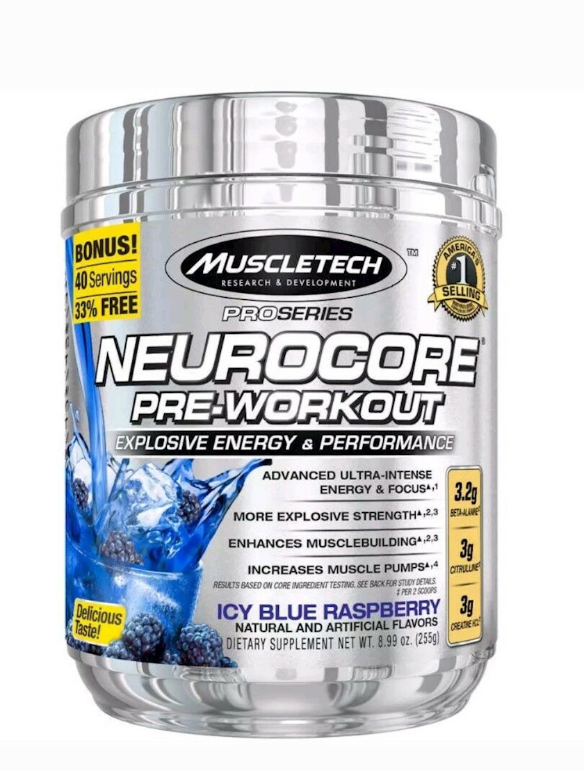 Məşq öncəsi kompleks MuscleTech Neurocore Icy Blue Raspberry, 33 porsiya Qiymeti, Bakıda almaq