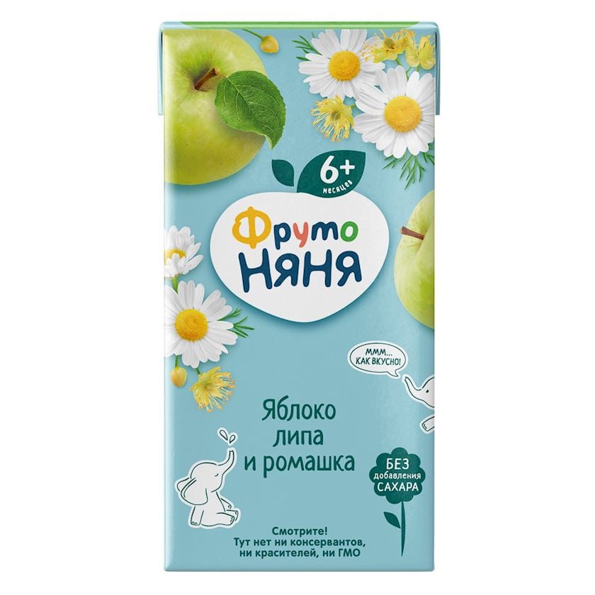 Şirə ФрутоНяня alma, cökə, çobanyastığı, 200 ml, 6 aydan