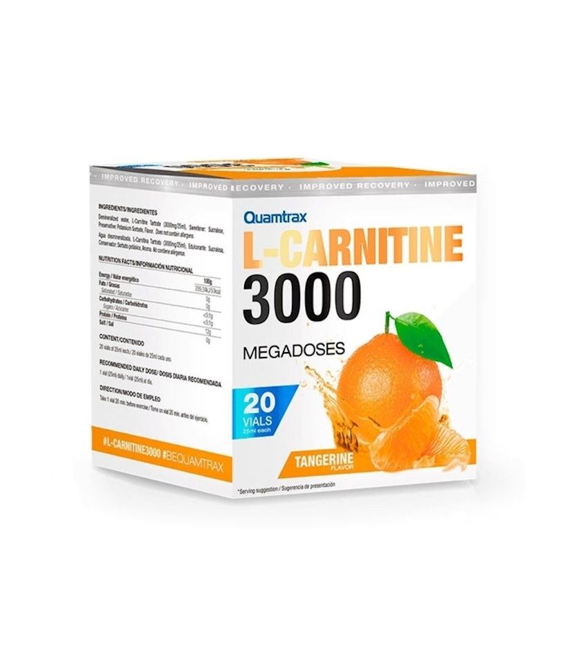 Quamtrax L Carnitine 3000 Tangerine flavor 20