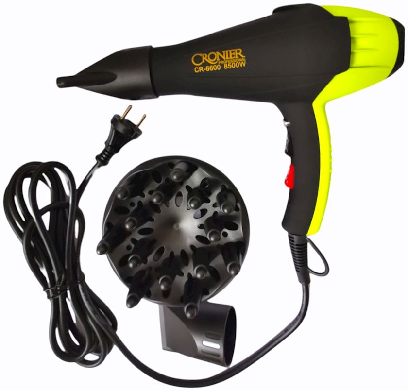 Фен Cronier CR-6600 Yellow - купить в Баку. Цена, обзор, отзывы, продажа