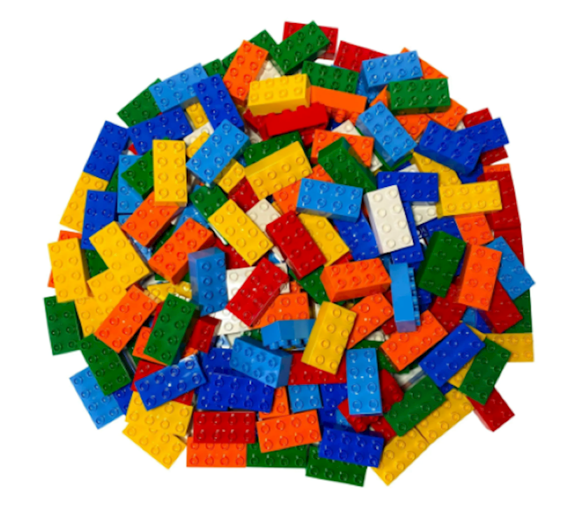 LEGO Duplo Wall Bricks 2x4 Color Mix 3011 0 300