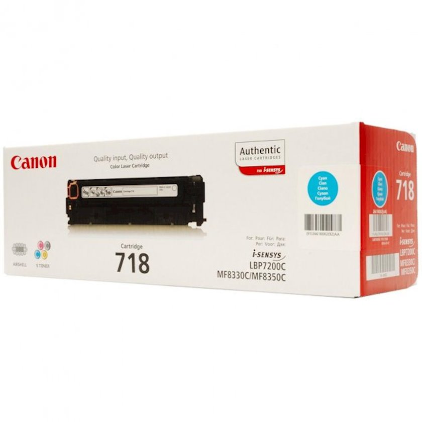 Тонер-картридж Canon 718 Cyan (2661B002) - купить в Баку. Цена, обзор ...