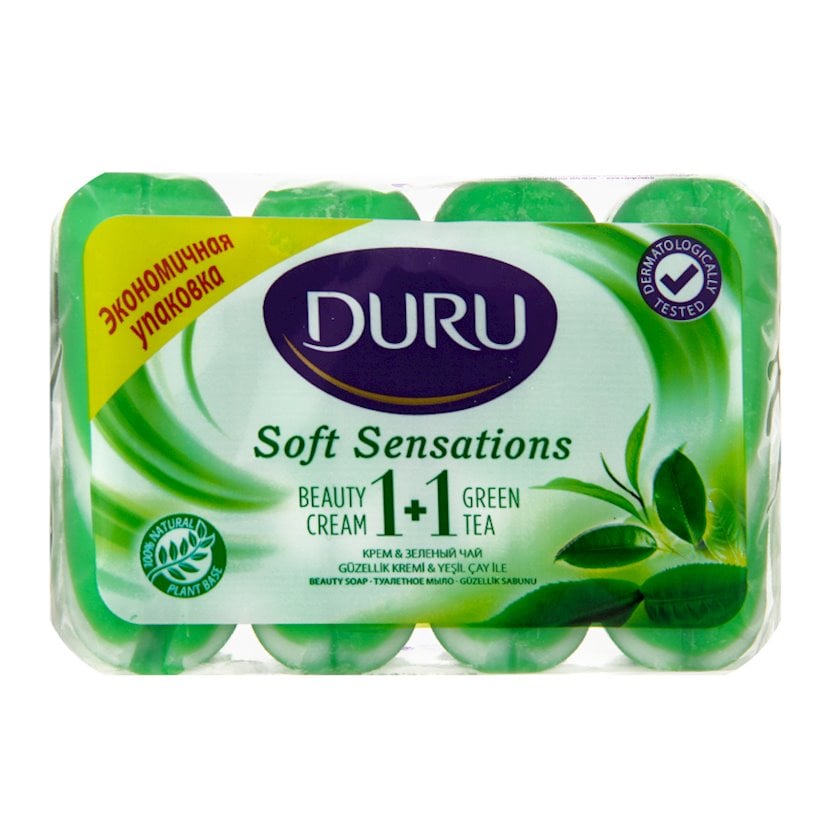 Туалетное мыло Duru Soft Sensations Зеленый чай 4x90 г - купить в Баку ...