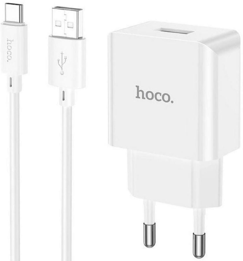 Şəbəkə enerji toplama cihazı Hoco C106A with Cable Type-C 10.5 W, Ağ ...