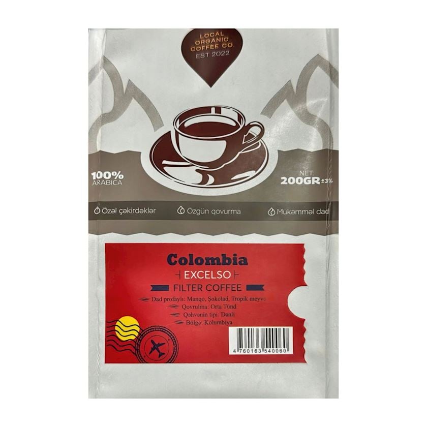 Qəhvə dənələri LOKL Colombia 200 q
