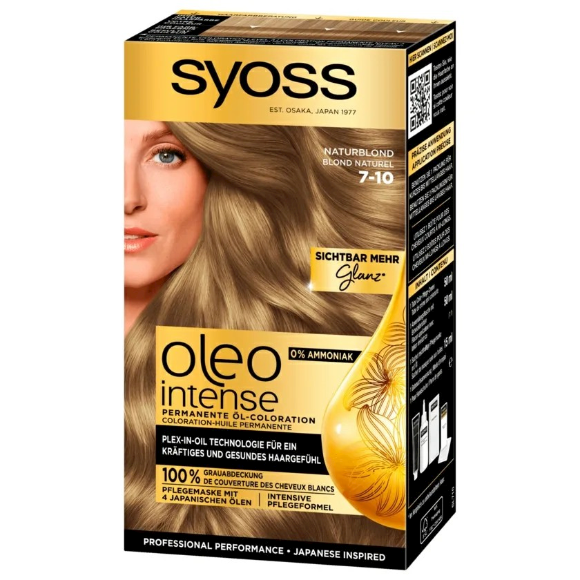 Крем-краска для волос Syoss Oleo Intense тон 7-10 Натуральный светло ...