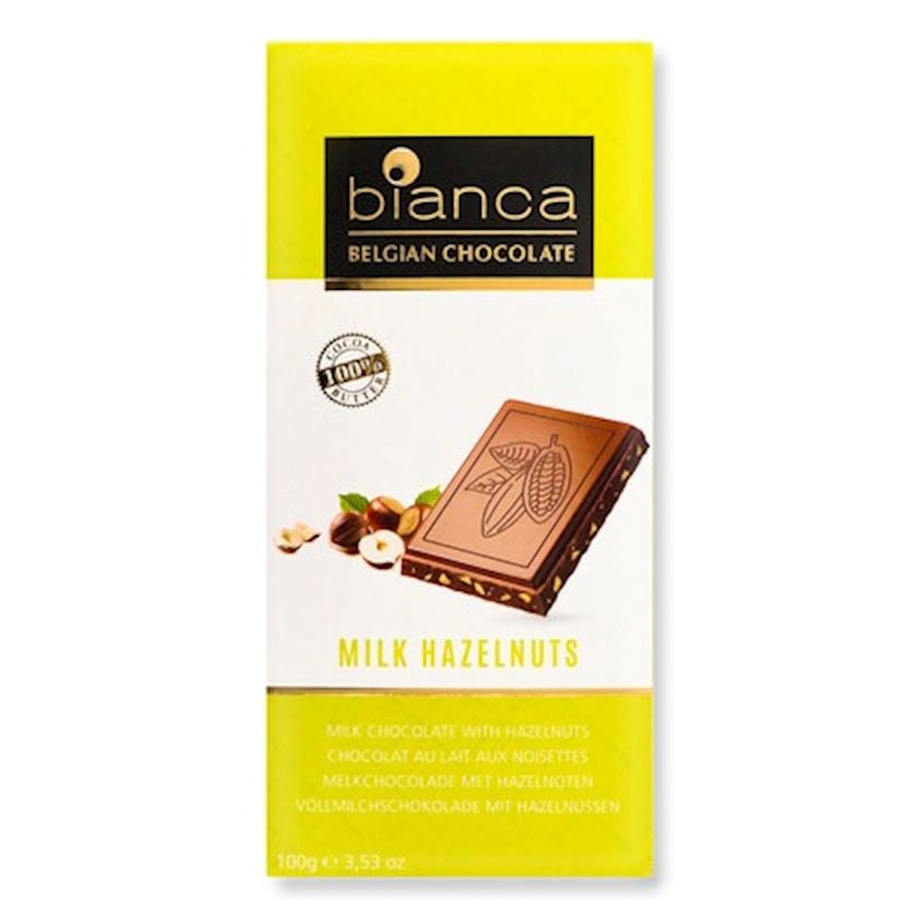 Şokolad Bianca Milk Hazelnuts 100 q