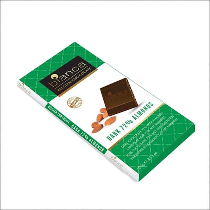 Şokolad Bianca Dark 72% Almond 100 q