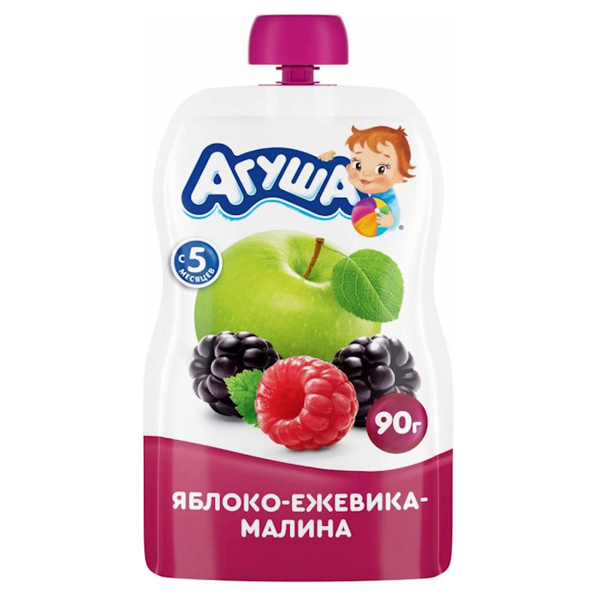 Meyvəli püre Agusha Alma Moruq və Böyürtkən 90 q