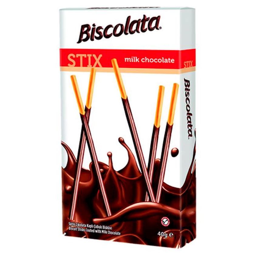 Krekerlər Biscolata Stix Milky 40 q