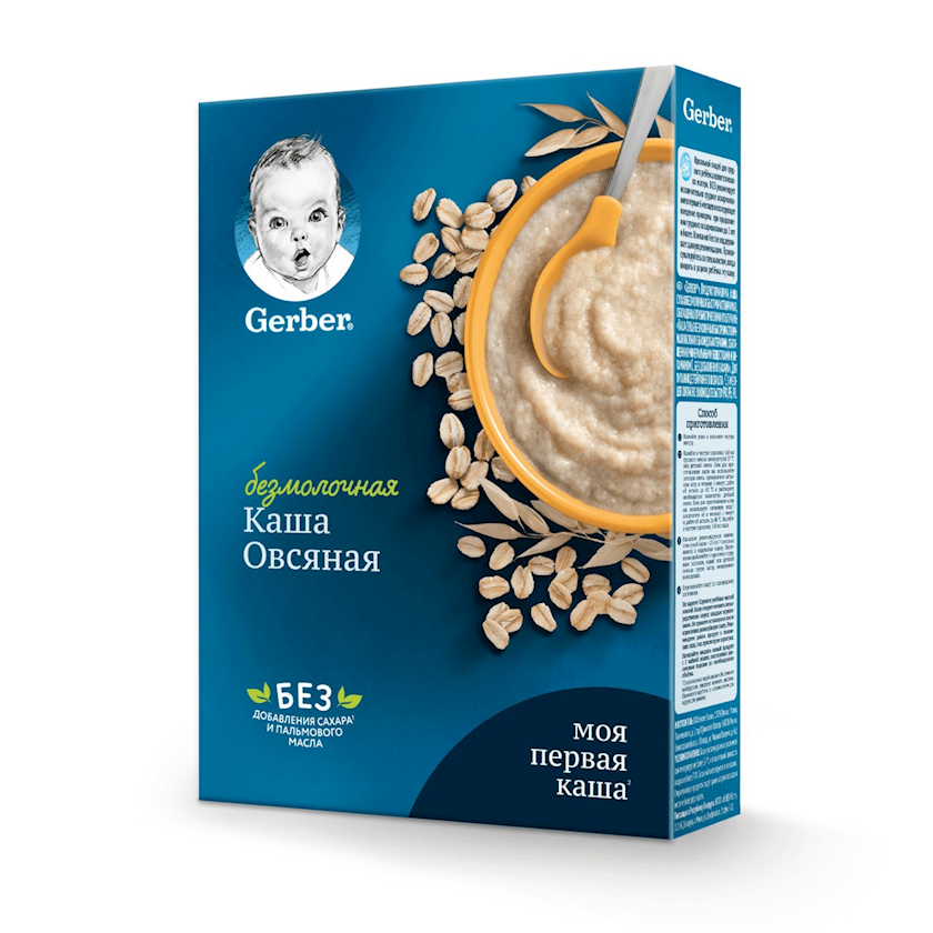 Yulaf sıyığı Gerber, südsüz, 5 aydan, 180 q