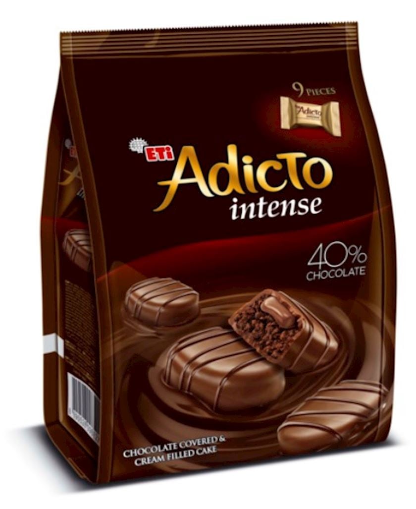 Kekslər Eti Adicto Intense 40% Chocolate 12 əd 144q